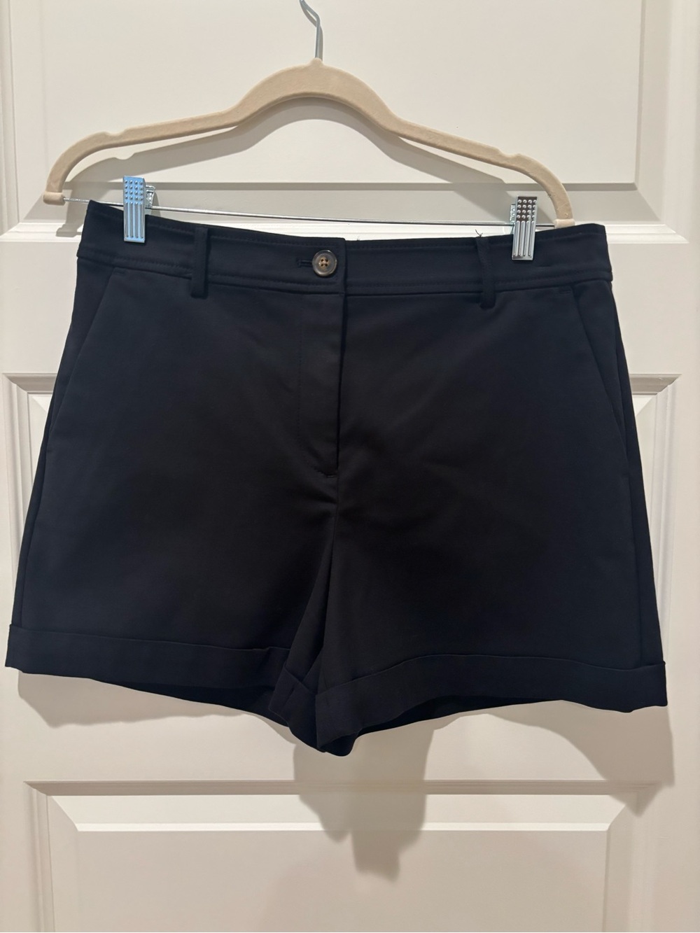 LOFT Black Tailored Bermuda Shorts